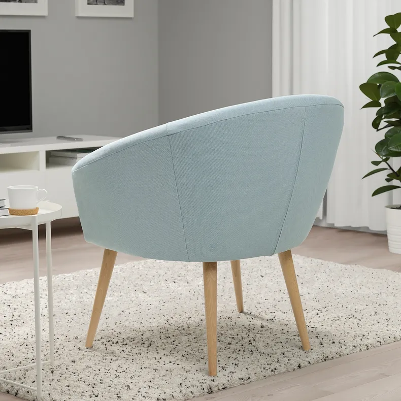 IKEA GLAMSEN ГЛАМСЕН, крісло, Orrsta світло-блакитний 705.449.46 фото №4