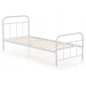 Ліжко односпальне металеве 90x200 см MEBEL ELITE PABLO, білий фото