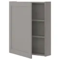 IKEA ENHET ЭНХЕТ, навесной шкаф с 2 полками / дверцей, серая / серая рама, 60x17x75 см 793.236.53 фото thumb №1