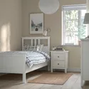 IKEA HEMNES ХЕМНЕС, каркас ліжка з матрацом, біла морилка / ОКРЕХАМН жорсткий, 90x200 см 595.368.15 фото thumb №4