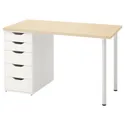 IKEA MITTCIRKEL МИТТЦИРКЕЛЬ / ALEX АЛЕКС, письменный стол, яркий сосновый / белый эффект, 120x60 см 095.086.74 фото thumb №1