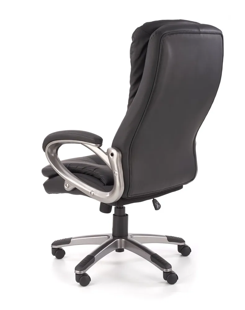 Крісло комп'ютерне офісне обертове HALMAR PRESTON чорний, екошкіра фото №3
