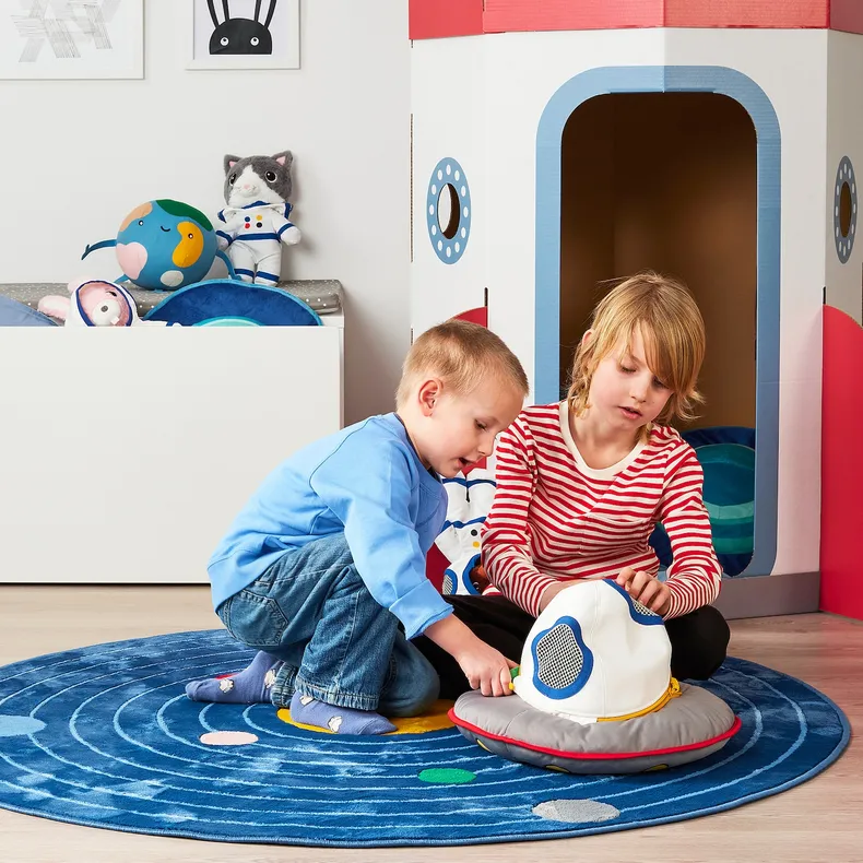 IKEA AFTONSPARV АФТОНСПАРВ, іграшка м’яка, космічний корабель/різнобарвний 905.516.34 фото №3