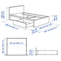 IKEA MALM МАЛЬМ, каркас кровати+2 кроватных ящика, белый, 90x200 см 790.129.91 фото thumb №7