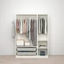 IKEA PAX ПАКС / ÅHEIM ОХЕЙМ, гардероб, комбинация, белый / зеркальный, 150x60x201 см 293.961.71 фото thumb №2