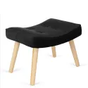 Кресло мягкое бархатное с подставкой для ног MEBEL ELITE LOZANO Velvet, Черный фото thumb №10