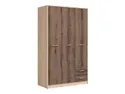 BRW Шкаф 3-х дверный Nepo Plus 118 см с ящиками дуб сонома/дуб монастырский, дуб сонома/дуб монастер SZF3D2S-DSO/DMON фото thumb №1