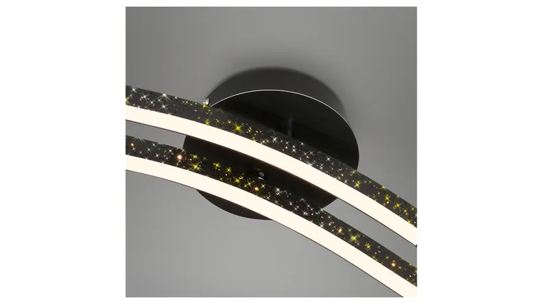 BRW Стельовий світильник Rey Led 2-точковий металевий чорний 085526 фото №2