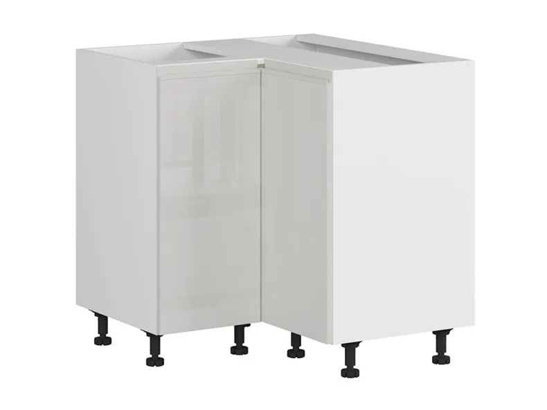 BRW Кутова кухонна шафа 80 см світло-сірого кольору, альпійський білий/світло-сірий глянець FH_DNW_90/82_P/L-BAL/XRAL7047 фото №4