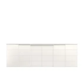 IKEA SKYTTA СКЮТТА / MEHAMN МЕХАМН, комбінація розсувних дверцят, білий/2str білий, 603x205 см 795.002.74 фото