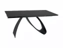 Стол обеденный раскладной SIGNAL Diuna (160-240)X90, матовый чёрный, черный фото thumb №3