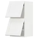 IKEA METOD МЕТОД, настінна шафа, горизонт, 2 дверцят, білий Енкопінг / білий імітація дерева, 40x80 см 294.734.52 фото thumb №1