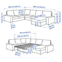 IKEA VIMLE ВИМЛЕ, углов 5-мест диван-кровать+козетка, с широкими подлокотниками/охлажденный темно-синий 095.369.69 фото thumb №4