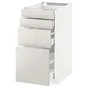 IKEA METOD МЕТОД / MAXIMERA МАКСИМЕРА, напольн шкаф 4 фронт панели / 4 ящика, белый / светло-серый, 40x60 см 191.425.04 фото thumb №1