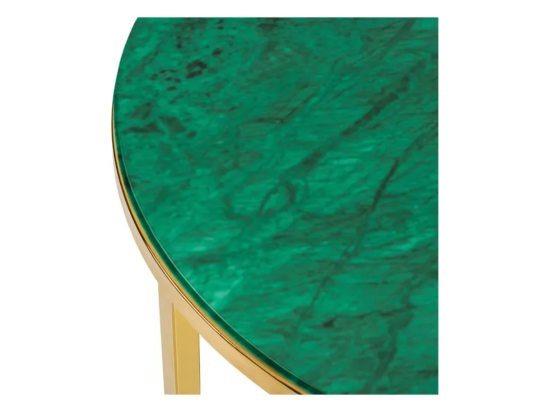 Стол BRW Ditra, 50х42 см, зеленый/золотой GREEN фото №3