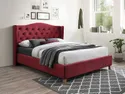 Двуспальная кровать SIGNAL ASPEN Velvet, Bluvel 59 - бордовый, 160x200 фото thumb №2
