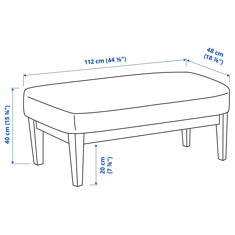 IKEA EKENÄSET ЕКЕНЕСЕТ, лавка, КІЛАНДА світло-бежевий, 112 см 605.335.33 фото №5