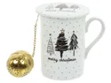 BRW Кружка NBC Christmas Glam з заварником у подарунковій коробці 280 мл 095814 фото thumb №1