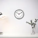 IKEA TJALLA ТЙАЛЛА, настінний годинник, низьковольтний / сріблястий, 28 см 805.408.82 фото thumb №3