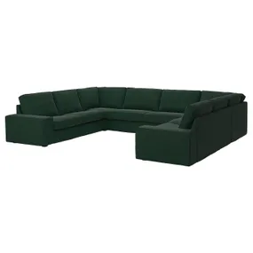 IKEA KIVIK КИВИК, 7-местный п-образный диван, Талмира темно-зеленая 495.277.03 фото