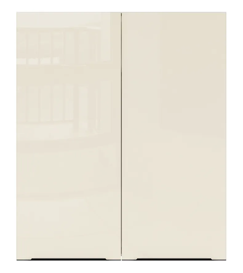 BRW Кухонный верхний шкаф Sole L6 80 см с выдвижным ящиком двухдверный магнолия жемчуг, альпийский белый/жемчуг магнолии FM_GC_80/95_L/P-BAL/MAPE фото №1