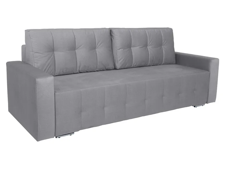BRW Трехместный диван-кровать Angie с ящиком для хранения велюровый серый, Фэнси 90 серый SO3-ANGIE-LX_3DL-G2_B8517B фото №2