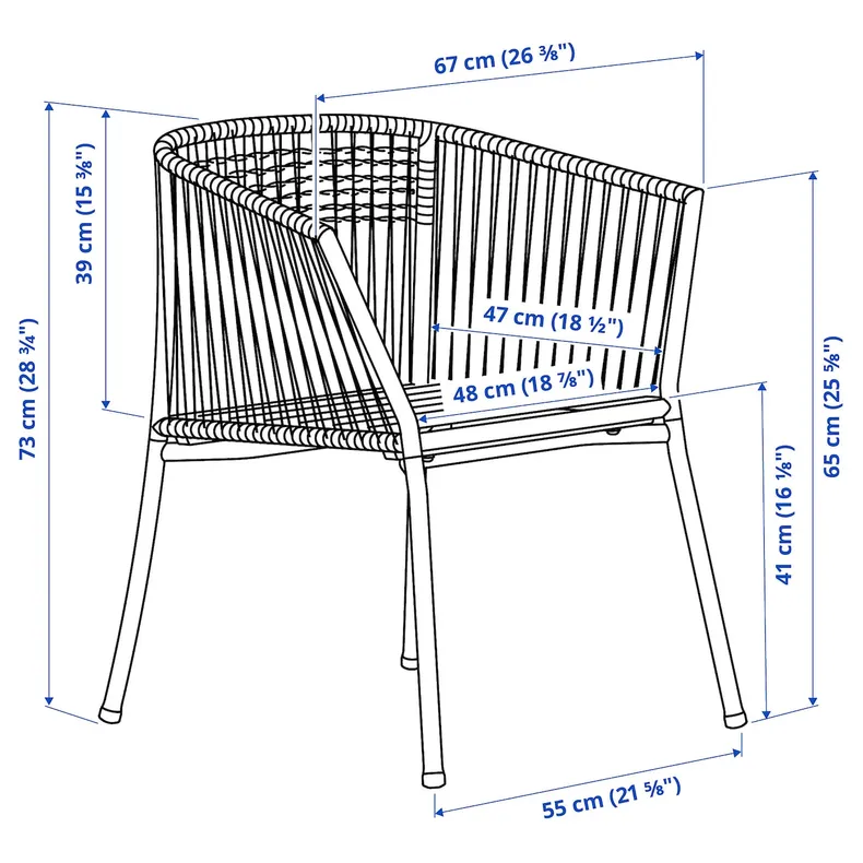 IKEA SEGERÖN СЕГЕРЁН, садовое кресло, белый, бежевый фото №6