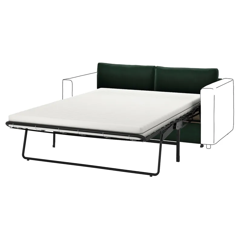 IKEA VIMLE ВІМЛЕ, секція 2-місного дивана-ліжка, Джупард темно-зелений 795.372.58 фото №1