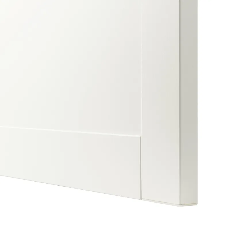 IKEA BESTÅ БЕСТО, комб для хран с дверц / ящ, белое / Ханвикен / Стаббарп белое прозрачное стекло, 120x42x213 см 994.124.98 фото №5