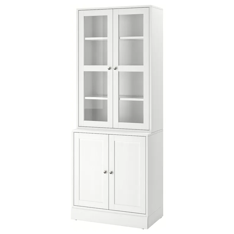 IKEA HAVSTA ХАВСТА, комбінація для зберіг зі склян двер, білий, 81x47x212 см 795.347.35 фото №1