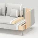IKEA SÖDERHAMN СЕДЕРХАМН, 4-місний диван із кушеткою, Талміра біла/чорна 094.306.42 фото thumb №5