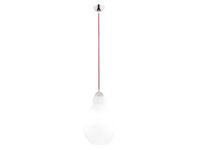 BRW Стеклянный подвесной светильник Kama белого и красного цвета 052117 фото