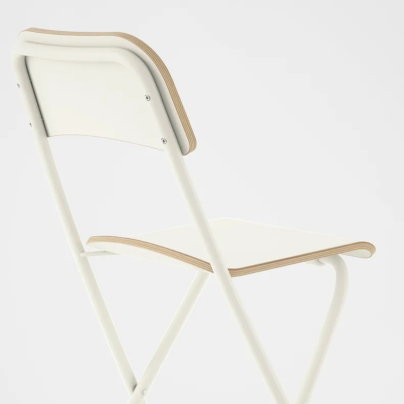 IKEA FRANKLIN ФРАНКЛІН, барний стілець зі спинкою, складан, білий/білий, 63 см 704.048.75 фото №4