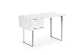Письмовий стіл HALMAR B30 120x55 см, білий, хром фото