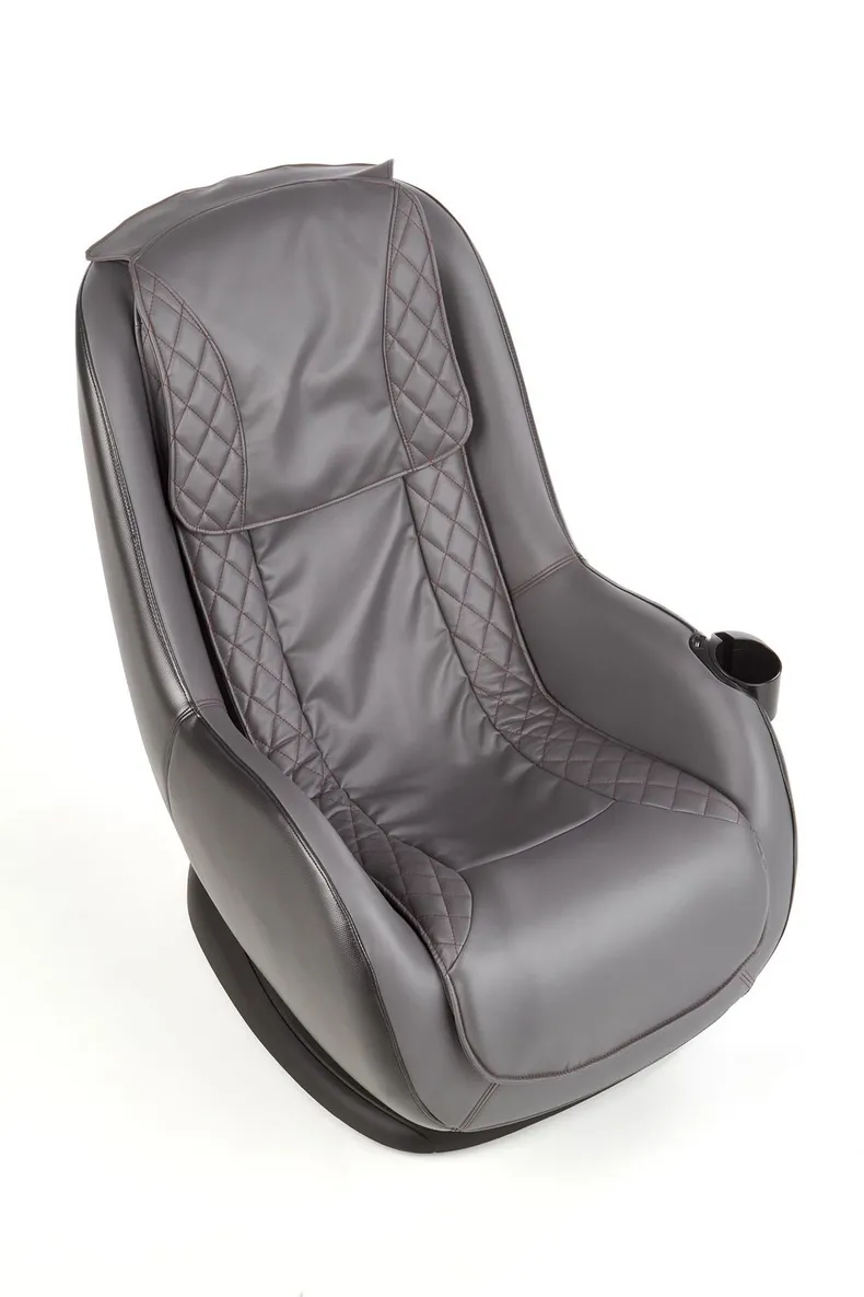 Масажне крісло HALMAR DOPIO екошкіра, сірий фото №3
