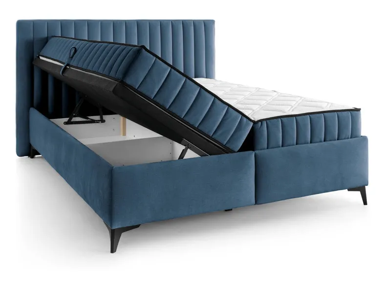 BRW Ліжко двоспальне з 2 матрацами та підйомним механізмом BRW JOY, 160x200 см, тканина: синій LO_KT-JOY-160X200-G2-ELEMENT_13 фото №3