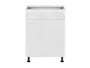 BRW Правосторонний кухонный шкаф Sole 60 см с выдвижным ящиком тихий белый глянец, альпийский белый/глянцевый белый FH_D1S_60/82_P/STB-BAL/BIP фото