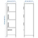 IKEA IDÅSEN ИДОСЕН, высокий шкаф с ящиком и дверцами, тёмно-серый, 45x172 см 004.963.88 фото thumb №5