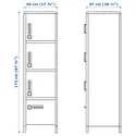 IKEA IDÅSEN ІДОСЕН, висока шафа з шухлядами й дверцятам, темно-сірий, 45x172 см фото thumb №5