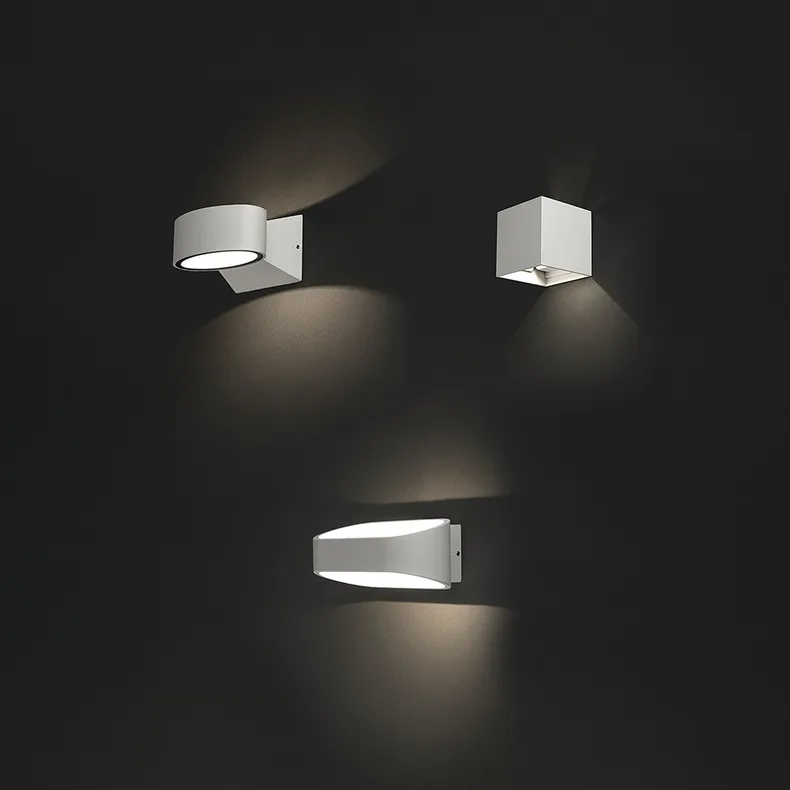 BRW Настенный светодиодный светильник Lima для наружного применения алюминиевый белый 067026 фото №2