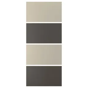 IKEA MEHAMN МЕХАМН, 4 панели д / рамы раздвижной дверцы, темно-серый / бежевый, 100x236 см 305.109.05 фото