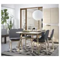 IKEA VOXLÖV ВОКСЛЕВ / VEDBO ВЕДБУ, стіл+4 стільці, світлий бамбук/береза Gunnared ГУННАРЕД класичний сірий, 180x90 см 395.744.84 фото thumb №3