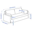 IKEA HYLTARP ХИЛЬТАРП, 3-местный диван, Киланда бледно-голубая 194.896.46 фото thumb №5