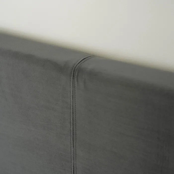 Кровать двуспальная бархатная MEBEL ELITE MELIA Velvet, 140x200 см, Темно-серый фото №9