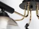 BRW Сміливий 5-точковий металевий стельовий світильник у чорно-золотому кольорі 087183 фото thumb №2