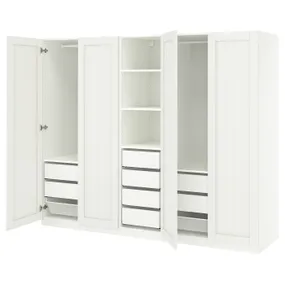 IKEA PAX ПАКС / GULLABERG ГУЛЛАБЕРГ, гардероб, комбинация, белый/белый, 250x60x201 см 795.637.61 фото