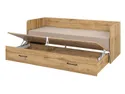 BRW Ліжко розкладне BRW TETRIX 80-160x200 см з ящиком для зберігання, подушками та матрацом, бежевий / дуб вотан LOZ/80/160_KPL-DWO/MODONE_9702 фото thumb №3