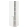 IKEA METOD МЕТОД, висока шафа із полицями / 2 дверцят, білий / ВЕДДІНГЕ білий, 60x60x200 см 394.561.69 фото