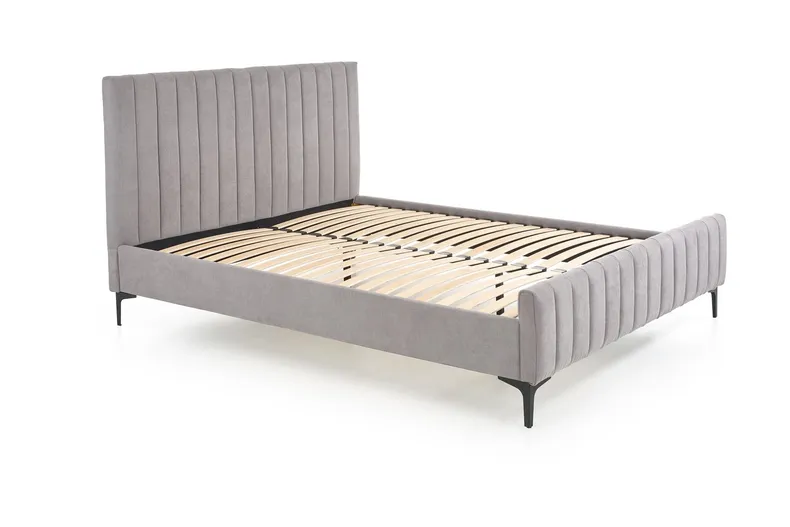 Кровать двуспальная HALMAR FRANCESCA 160x200 см светло-серый фото №8
