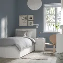 IKEA MALM МАЛЬМ, каркас ліжка, високий, 2 крб д / збер, білий / Ліндборн, 90x200 см 394.950.00 фото thumb №2